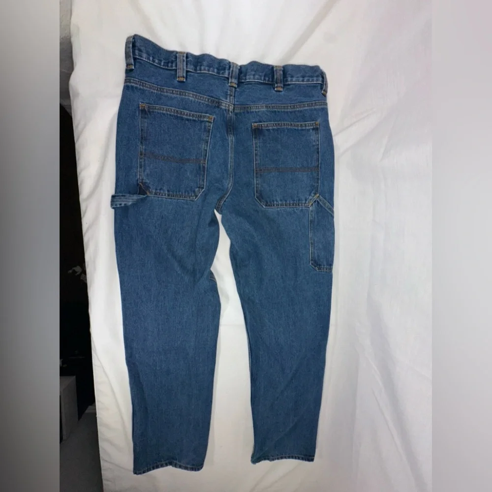 Blue Mountain Mens Carpenter Utility Jeans 36x34 Relaxed Fit Workwear Denim
